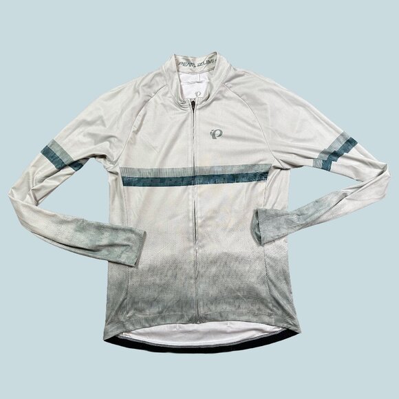 Pearl Izumi Men's Attack Long Sleeve Full Zip Cycling Jersey Grey Blue Large - Picture 1 of 7